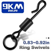 Resim 9KM DWLIFE Carp Balıkçılığı Snap Swivels - 15 adet Hızlı Değişim Swivel ile Katı Halka, Dayanıklı Paslanmaz Çelik saç tokası Bağlantı Aksesuarları için Verimli Balıkçılık Kurulumu, Balıkçılık Takımı|Şık Siyah Swivel|Dayanıklı İnşaat 