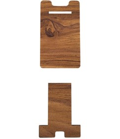 Resim Ankaflex Portatif Masaüstü Şarj Edilebilir Ahşap Telefon Tutucu Cep Telefonu Standı 