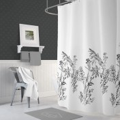 Resim Evdy Banyo Duş Perdesi Evdy 3389 Funda Çift Kanat 2X100X200CM 