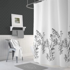 Resim Evdy Banyo Duş Perdesi Evdy 3389 Funda Çift Kanat 2X100X200CM 