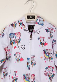 Resim Mellow Yellow Çocuk Beyaz Unicorn Desenli Mevsimlik Ceket 