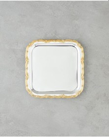 Resim English Home Glint Metal İkram Tepsisi 20x20 Cm Gold-silver 