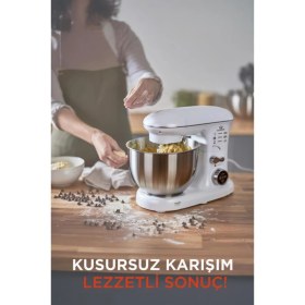 Resim Özbience Dijital Göstergeyle Güçlü 5l Stand Mikser, 1400W Beyaz 