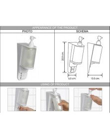 Resim Vialli S7 Sıvı Sabun Şampuan ve Dezenfektan Dispenseri 300ML 