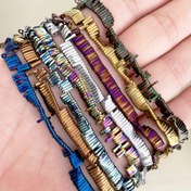Resim 5x1mm, yaklaşık 360 adet. Çift delikli dikdörtgen ara parça, delikli taş, dağınık boncuklar, DIY el yapımı charm bilezikler, kolyeler, küpeler, ayakkabılar, giyim, erkek ve kadın el yapımı takı malzemeleri, aksesuarlar için çeşitli renklerde mevcut, dekoratif boncuklar 