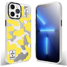 Resim Youngkit iPhone Uyumlu 13 Pro Max Kılıf Baskılı Desenli YoungKit Kamuflaj Serisi Kapak ZORE-220133 