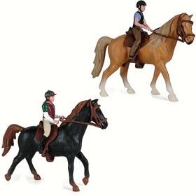 Resim At Binicisi Simülasyon Bilişsel Oyuncak Model Hayvan Süsleri Noel Çocukların Doğum Günü Hediyeleri Ev Dekorasyonu 