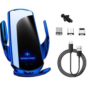 Resim Youmex 15w Manyetik Araç Şarj Cihazı - Akıllı Sensörlü Hızlı Kablosuz Şarj Aparatı 