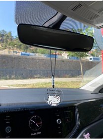 Resim Hello Kity I Love My Girlfriend Oto Dikiz Ayna Araba Süsü 