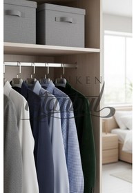 Resim Ceket Askısı 44 Cm Gümüş Plastik Bluz Elbise Kıyafet Askısı Ev Tipi 3 Adet Diğer 