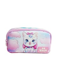 Resim Me Team İki Bölmeli Kedi Baskılı Kalemlik - Kız Çocuk - 25253 Çok Renkli 