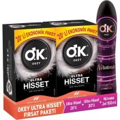 Resim Okey Ultra Hisset 40'Lı Prezervatif & Okey Nirvana Jel Su Bazlı 100 Ml Set 