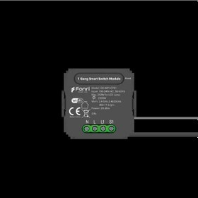 Resim Akıllı Sıva Altı Tekli Anahtar - Siyah Cp01 
