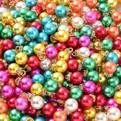 Resim 20 adet NEOVIVI Çok Renkli Akrilik Yuvarlak Boşluk Boncukları, Rhinestone Şanslar ile, 10x15mm, DIY Takı Yapımı, Bileklik, Kolye Yapımı için 