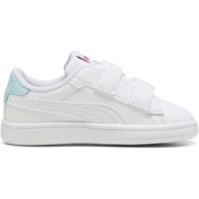 Resim 397287-06 Puma Smash 3.0 Badges V Inf Bebek Spor Ayakkabı Beyaz 397287-06 Beyaz 