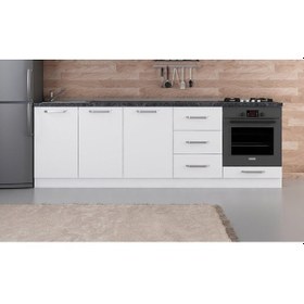 Resim Minar 250 Cm Mutfak Dolabı Beyaz 250-B3-Alt Modül Beyaz 