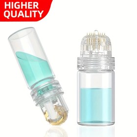 Resim [Daha Yüksek Kalite] Derma Roller 64 Pin ve Derma Stamp 20Pins uyumlu - 0.25mm Titanyum MikroUçlar, Tekrar Kullanılabilir Hydra İğnesi, Yüz Araçları için, Kişisel Ev Kullanımı Yüz Güzellik Ekipmanı Anneler Günü için Hediye 