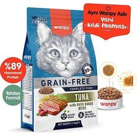 Resim Wanpy With Oven Baked Bites Ton Balıklı Tahılsız Yetişkin Kedi Maması 1500 G 