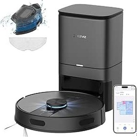 Resim EZVIZ Otomatik toz boşaltmalı robot elektrikli süpürge, WLAN ev temizlik ve LiDAR navigasyonlu ve engel algılamalı elektrikli süpürge, uygulama kontrolü, RE4 Plus, siyah 