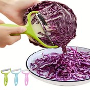 Resim 1 Adet Premium Plastik Sebze Soyucu ve Rendesi - Düz Bıçak, Gıda Güvenliği, Bulaşık Makinesinde Yıkanabilir, Patates, Lahana ve Meyveler için Yer Tasarruflu Mutfak Aracı, Asma Deliği ile Yeşil Sap 