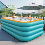 Resim 1 adet YONNST 210.01 / 300.0 cm 4 Katmanlı Taşınabilir Şişme Yüzme Havuzu - Elektrik Gerektirmez, Dayanıklı Dış Mekan / İç Mekan Kullanımı, Yaz Bahar Arka Bahçe için Hafif ve Kolay Kurulum, Veranda, Su Partileri, YONNST 