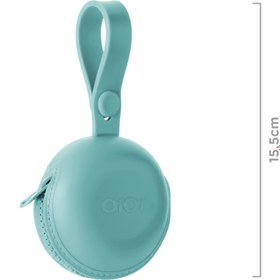Resim FeyzaDesign Aqua Green Pod Emzik Saklama Kutusu, hijyenik ve şık tasarım 
