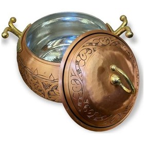 Resim İşlemeli Bakır Karpuz Güveç No:2 Bakır - Siyah 