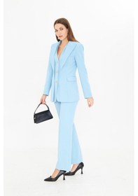 Resim Yelek Detaylı 3 Gold Düğme Takım Bebe Mavi Bebe Mavisi 