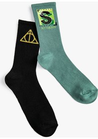Resim Koton Harry Potter Çorap 2'li Lisanslı Multıcolor 3wkb80027aa 3WKB80027AAMIX Mavi 