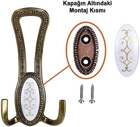 Resim Badem10 Nobel Portmanto Vestiyer Duvar Askısı Dolap Elbise Askılığı (4 Adet) 