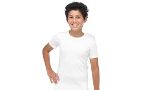 Resim Malabadi Ekru Unisex Çocuk Termal Fanila Içlik 402 Yarım Kollu Rahat Viloft Kumaş 