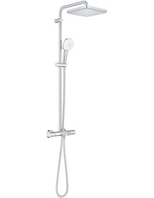Resim Grohe Tempesta System 250 Cube Duvara Monte Termostatik Bataryalı Duş Sistemi - 26975001 Gümüş 