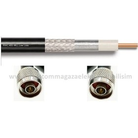 Resim N erkek - N erkek 5 METRE LMR400/RWC400 Koaksiyel Kablo 50Ω 