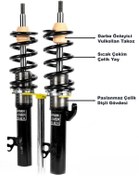 Resim Başaran Coilover Skoda Fabia Uyumlu Coilover Ayarlı Amortisör 10 Cm 