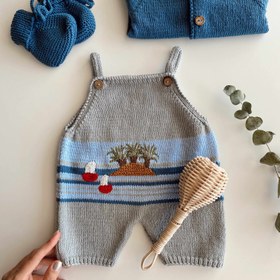 Resim Elörgüsü Gemi Bebek Seti - Hırka 