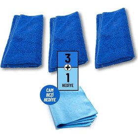 Resim 3 Adet Mikrofiber Bez 1 Adet Cam Bezi 