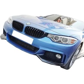 Resim MKG Bmw F36 4 Serisi Ön Tampon Flap Seti M Technic P Black 2014+ Abs Plastik 