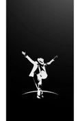Resim aydın garage Michael Jackson Kapı Direk Kaplama Folyosu BASKILI STİCKER Sağ-Sol 2 Adet 22*50 CM 
