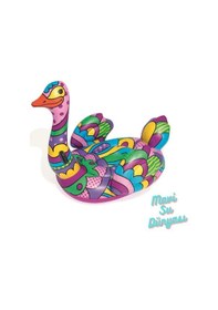 Resim Renkli Ördek Binici Tutmalı 190 X 166 Cm 