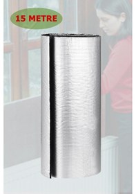 Resim 15 m. Rulo Kalorifer Peteği Arkasına Alüminyum Folyo Metalize Plaka Petek Arkalığı Isı Yalıtım Levha 