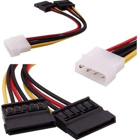 Resim Ikili Sata Power Güç Kablosu 