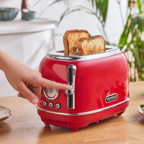 Resim Karaca Vintage Craft 2 Dilim Kapasiteli Ekmek Kızartma Makinesi Red 