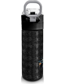 Resim Coral High Kids Siyah Drone Desenli Pipetli Ve Direkt İçim Çelik Termos 500 Ml 31891 Siyah 