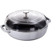 Resim Staub B Cam Kapaklı Döküm Tencere 28 cm Grafit Gri 