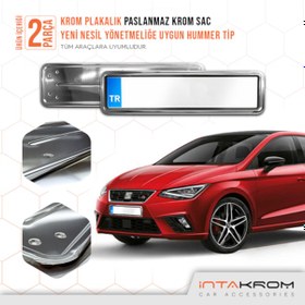 Resim intakrom Seat Ibiza Krom Plakalık - Hummer Tip 2 Adet 