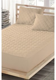 Resim Mona Verde Alez Takımı Sıvı Geçirmez 3 Parça %100 Pamuk Kapitoneli Kahve MNVAKAPFIT00 Kahverengi 