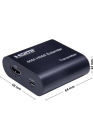 Resim Gplus FHD6014 60 Metre HDMI Extender Alıcı Verici Yeni Nesil Tx Rx CAT5E/6 Ethernet Transmitter Receiver 
