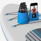 Resim Stand Up Paddle Board Aksesuarları - Surfboard Destek, İçecek Tutucu ve Ayarlanabilir Askılı Telefon Standı, Siyah ve Mavi, Su Sporları ve Açık Hava Aktiviteleri için İdeal, Su Sporları Ekipmanı | Modern Tasarım | Dayanıklı Plastik, Paddle Board Aksesuarları 