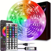 Resim LCUTML Kablosuz Uygulama Kontrollü USB LED Işık Şeridi - Ev için Çok Renkli Atmosfer Aydınlatması, Mutfak, Oturma Odası, Yurt ve Parti Dekoru, TV Arka Işıkları, Sevgililer Günü ve Deniz Temalı, Oturma Odası için Işıklar 