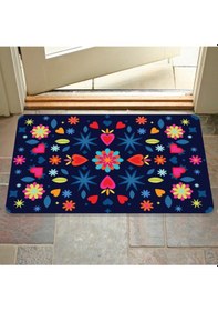 Resim Dijital Baskılı Hoş Geldiniz Yazılır Desenli Dekoratif Dış Kapı Önü Ve Iç Mekan Paspası Yıkanabilir Bordo 